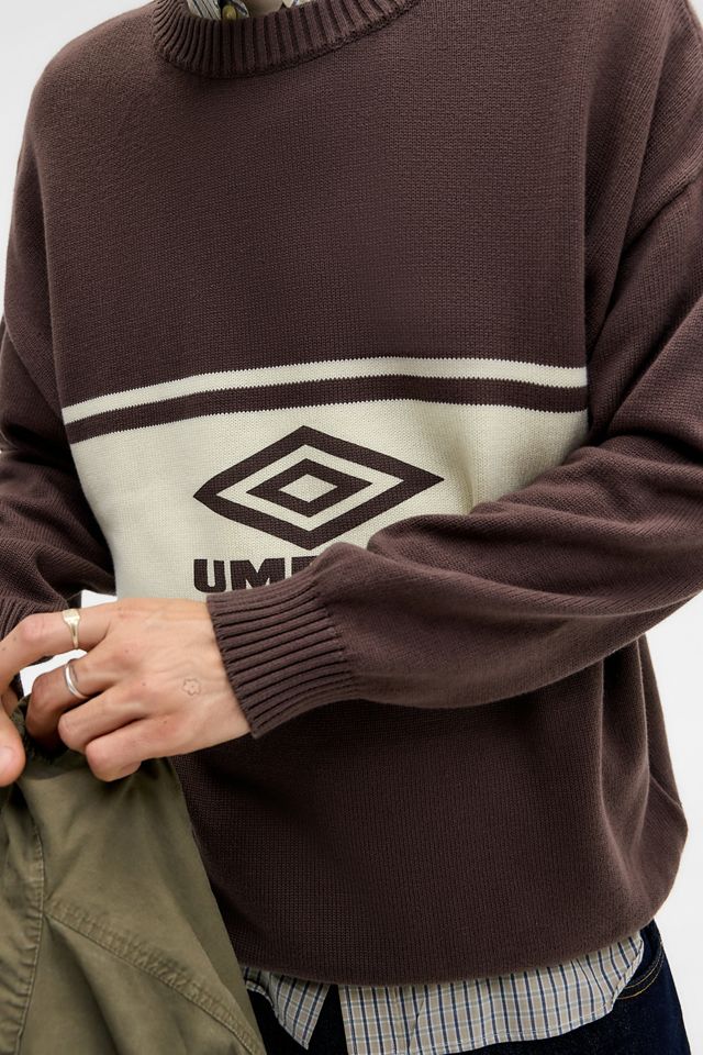 Umbro UO Exclusive Maglione Lavorato a Maglia Marrone con Logo #2