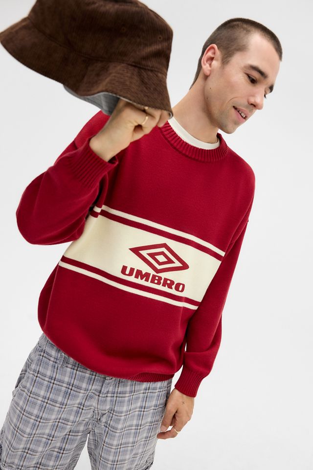 Umbro Maglione Lavorato a Maglia con Logo Rosso Esclusiva UO #1