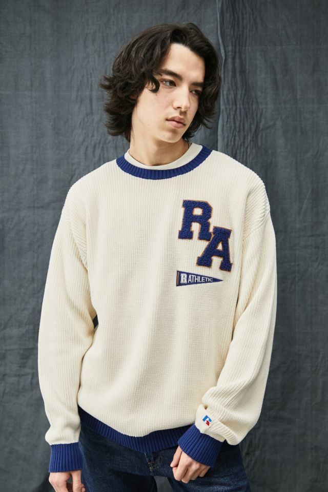 Russell Athletic UO Exclusive Ecru Varsity Knit Sweatshirt