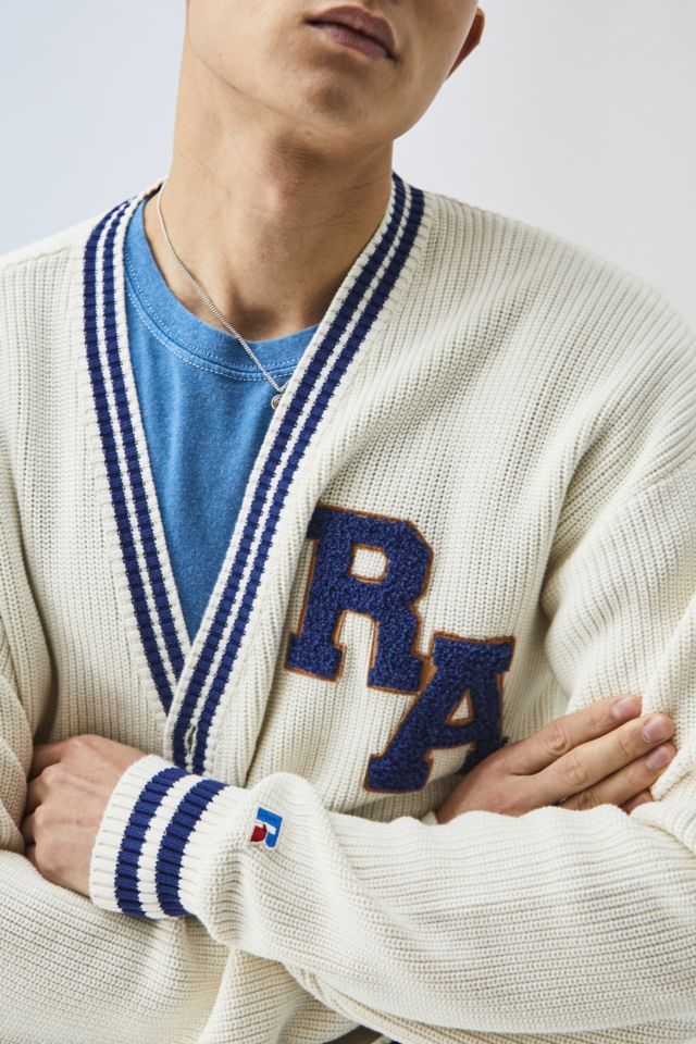 Russell Athletic UO Exclusive Ecru Varsity Knit Cardigan | Urban