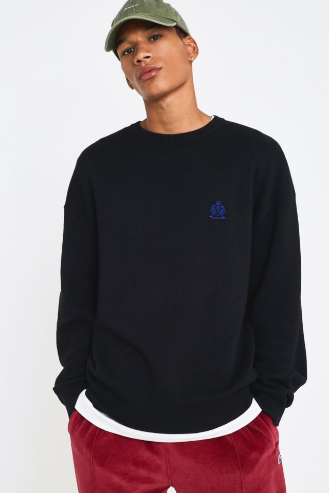UO Black Crest Jumper | Urban Outfitters UK