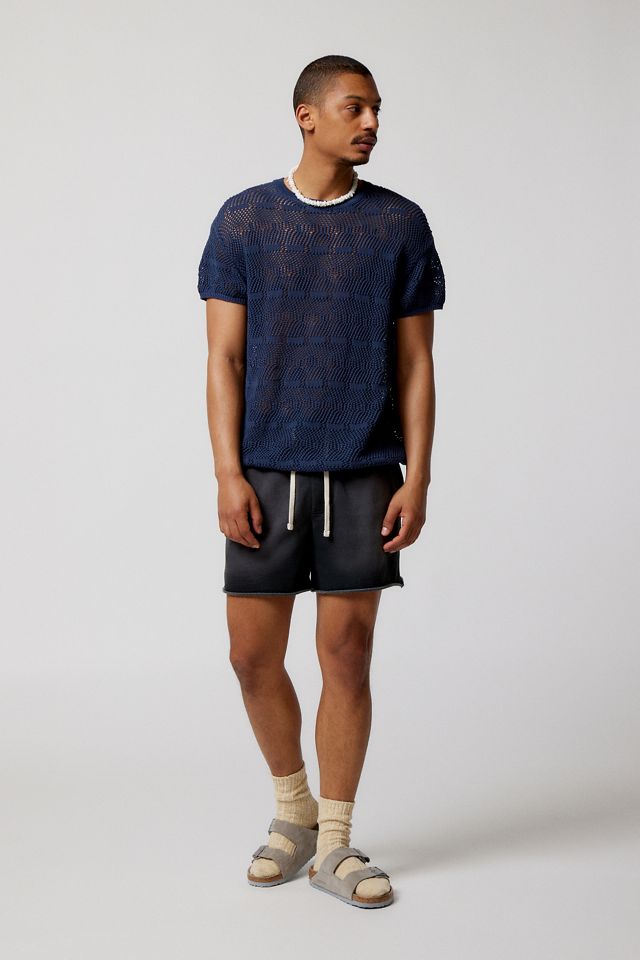 BDG Navy Geo Knitted T-Shirt  #1