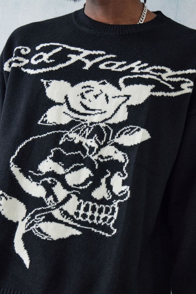 Ed Hardy UO Exclusive Skull Rose Knitted Jumper #1