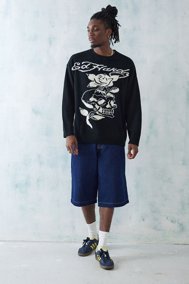 Ed Hardy UO Exclusive Skull Rose Knitted Jumper #2