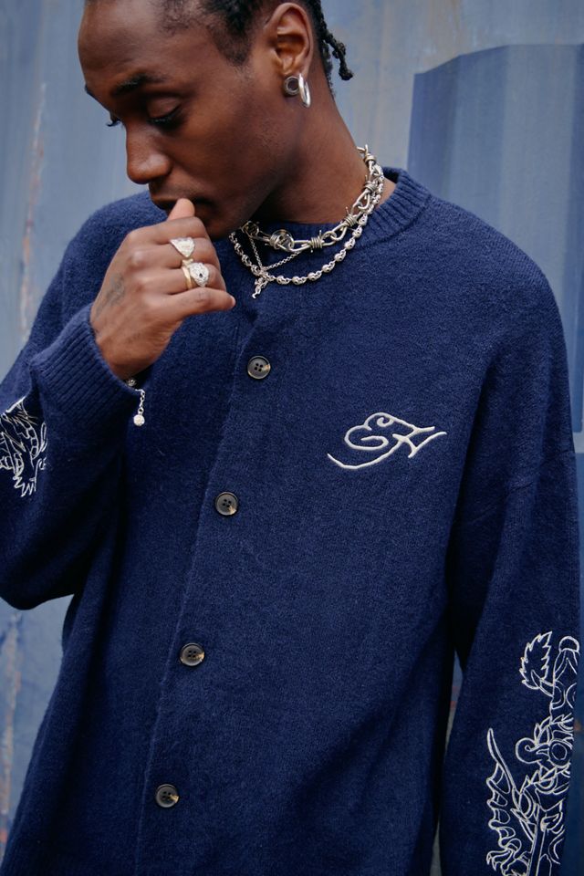Ed Hardy UO Exclusive Navy Cardigan #1