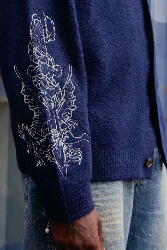 Ed Hardy UO Exclusive Navy Cardigan #3