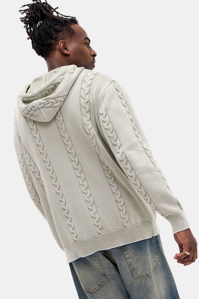 Ed Hardy Sweat à capuche en maille torsadée écru UO Exclusive #3