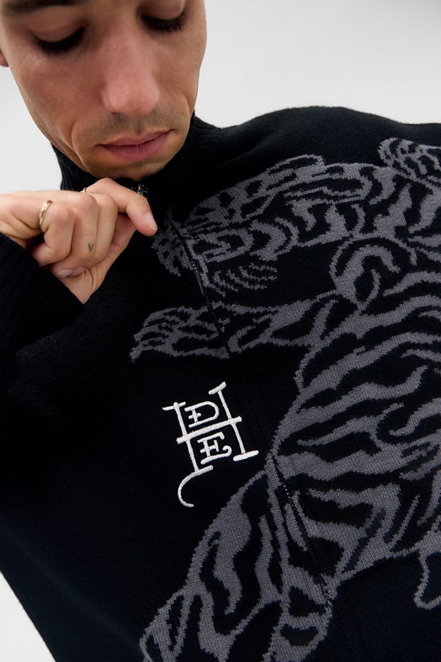 Ed Hardy Haut de survêtement en maille noire exclusive UO Tiger #2