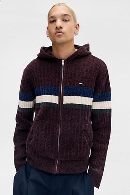 iets frans... Sudadera de Chenilla a Rayas Ciruela