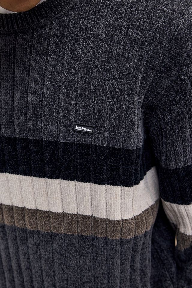 iets frans... Pull en chenille à rayures grises #1