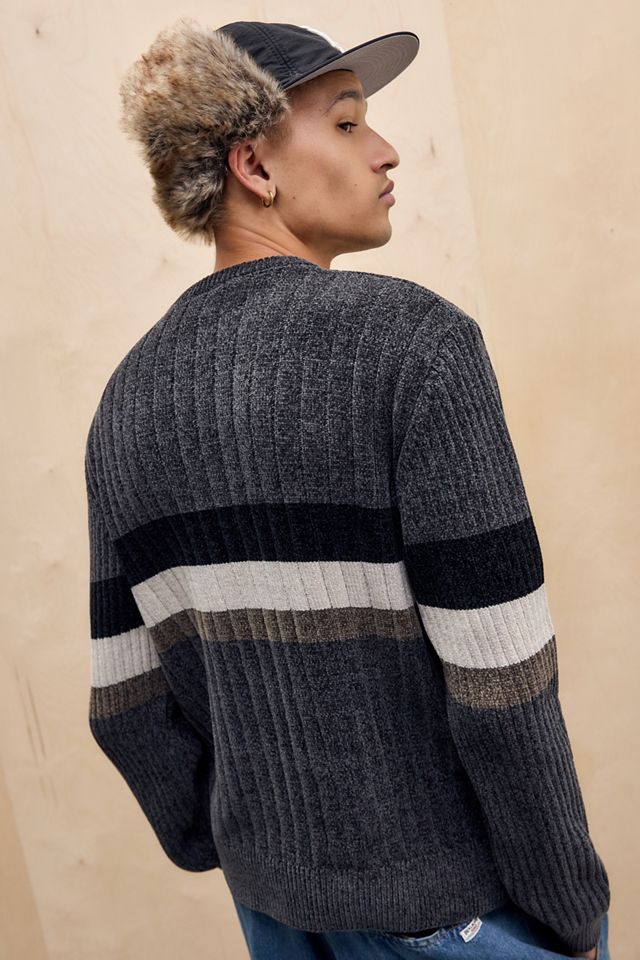 iets frans... Pull en chenille à rayures grises #3