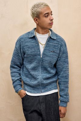 iets frans... Blue Twist Zip-Through Chenille Cardigan