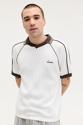 Loom Camisa Polo de Punto de Manga Corta Ecru