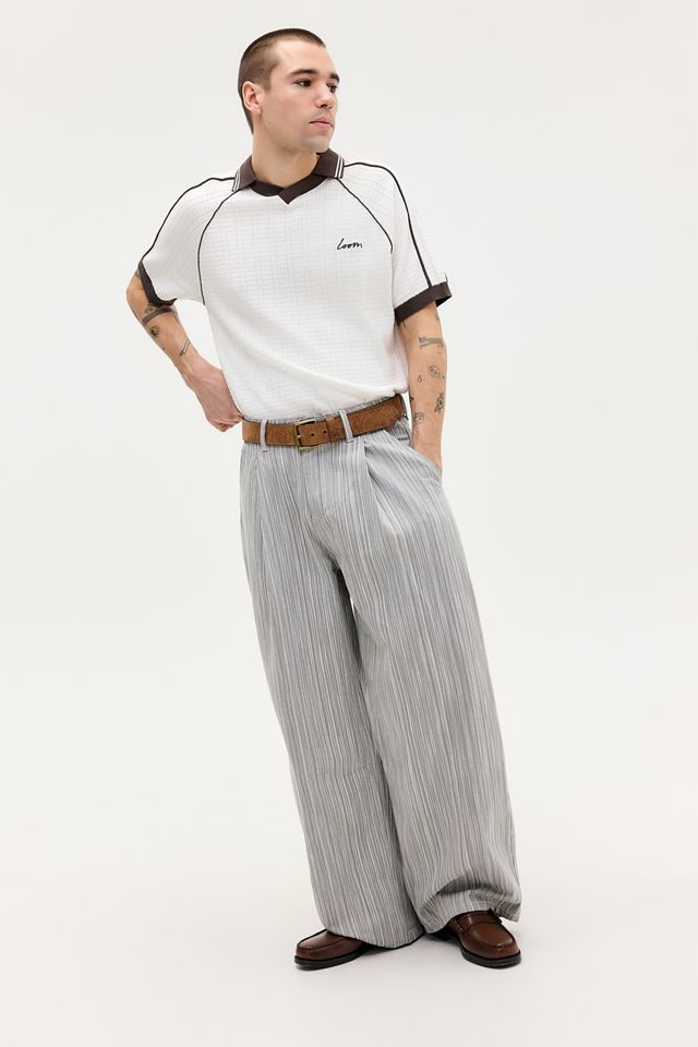 Loom Ecru Short Sleeve Knitted Polo Shirt #2