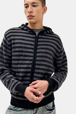 Archivis Black & Grey Stripe Hoodie