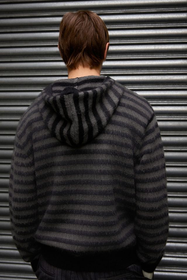Archivis Black & Grey Stripe Hoodie #3