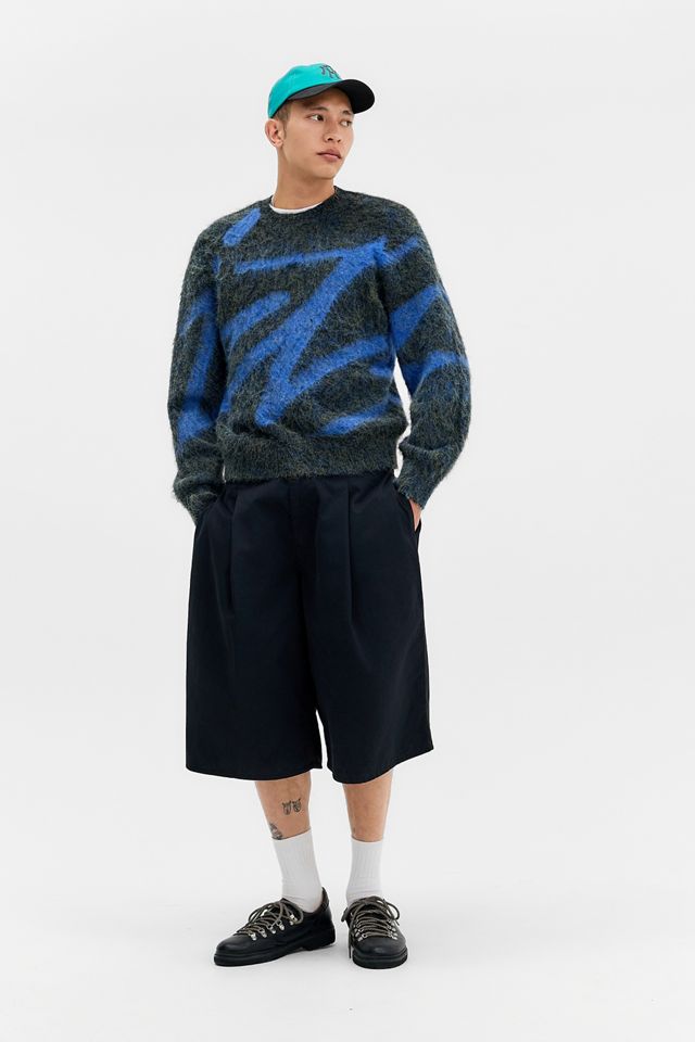 iets frans... Black & Cobalt Intarsia Knit Jumper #1