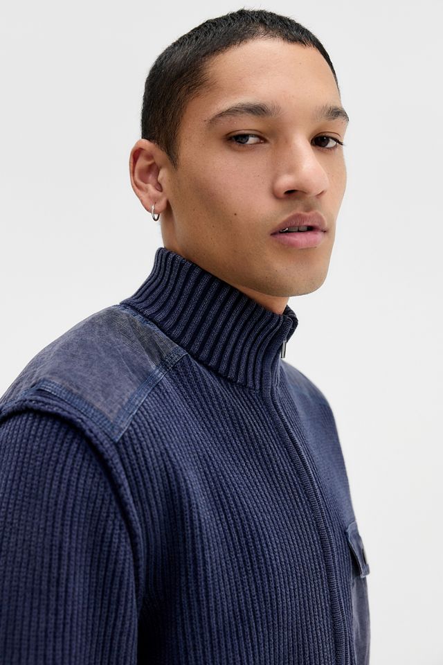 BDG Rippstrick-Cardigan mit Einsätzen #1