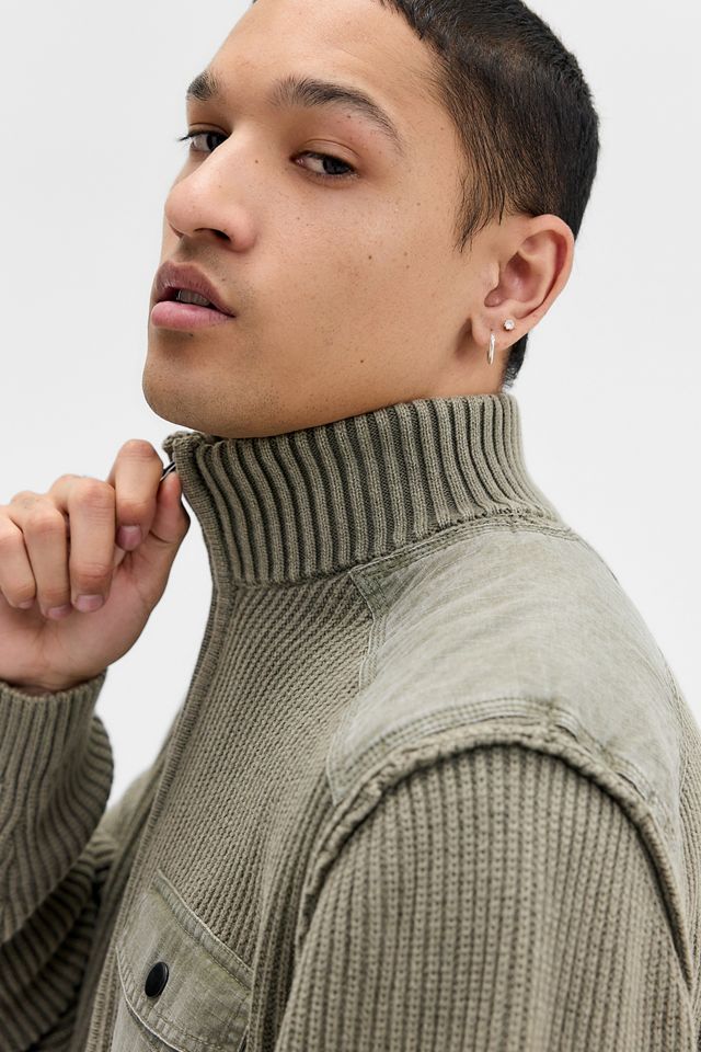BDG Panelled Rib Knit Cardigan #1