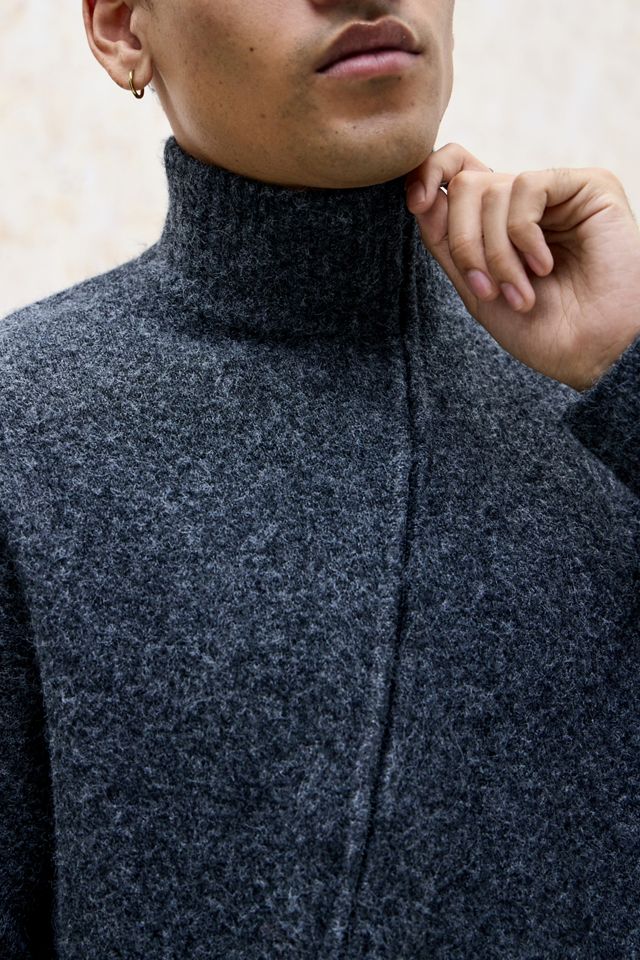 Loom Asymmetrischer Zip-Durchgehender Pullover #1