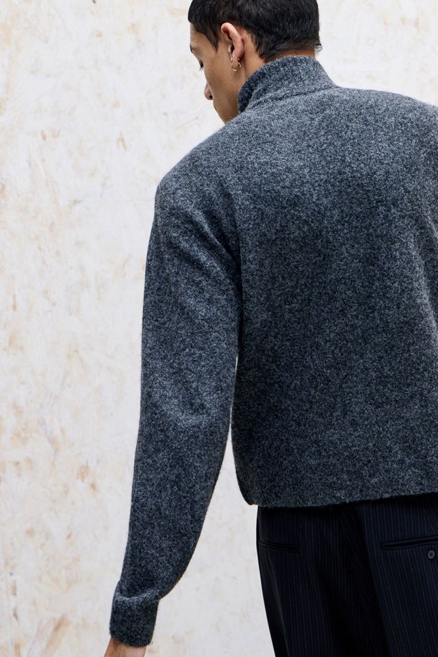 Loom Asymmetrischer Zip-Durchgehender Pullover #3