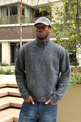 Loom Asymmetric Zip-Through Jumper