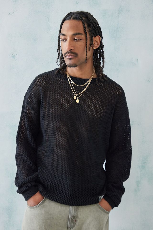 BDG Black String Knit Jumper #1