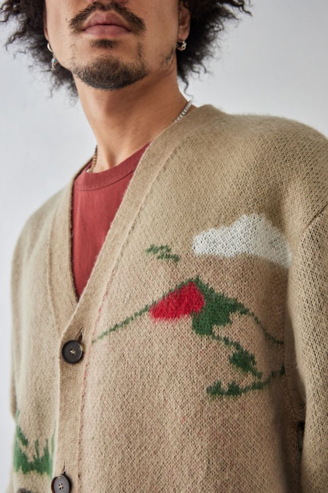 Cardigan en maille marron paysage UO #2
