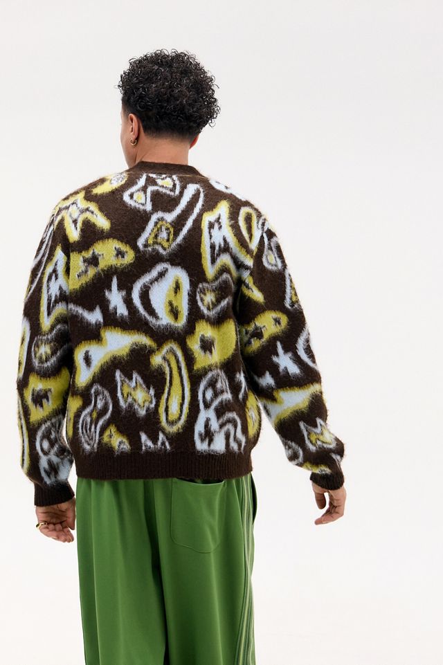 UO Brown Doodle Cardigan #3