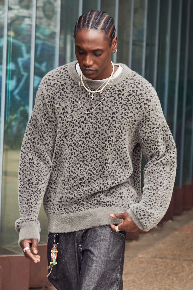 BDG Leoparden-Print Wimpern Strick Pullover #2