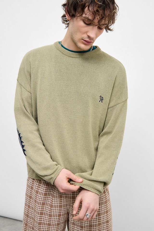 Ayker Sand Graphic Knit Jumper #1