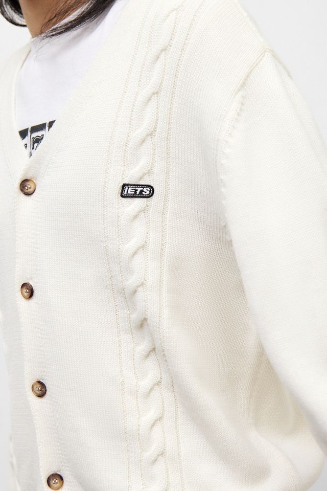 iets frans... Ecru Cable Knit Cardigan #1