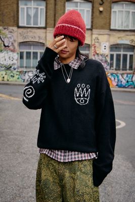 UO Black Doodle Jumper