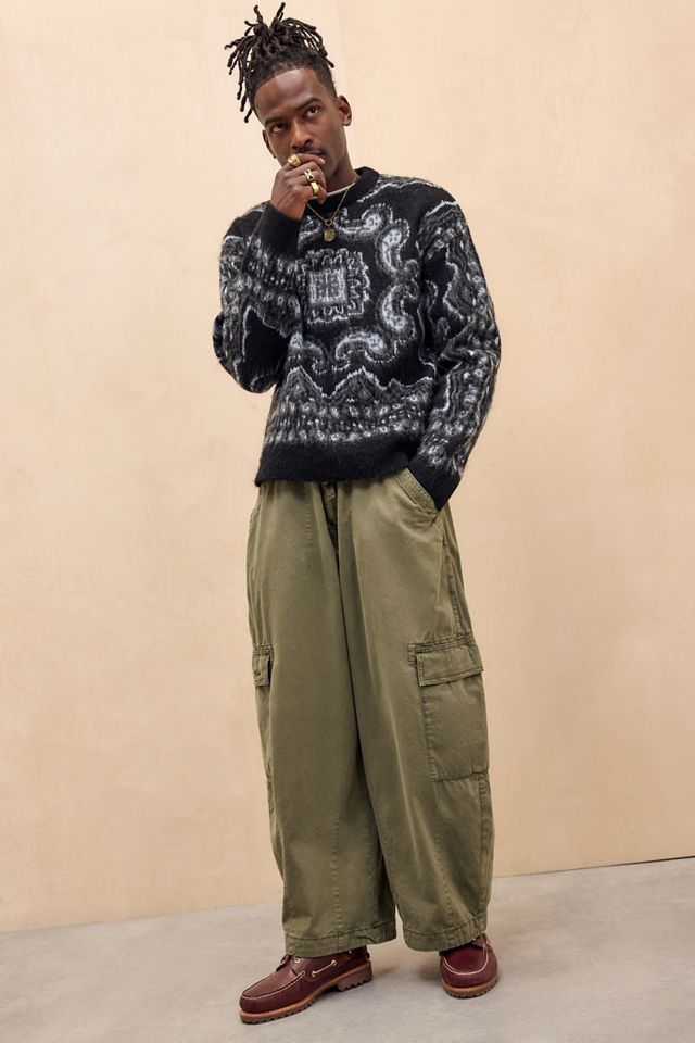 BDG Chandail en tricot brossé bandana noir #2