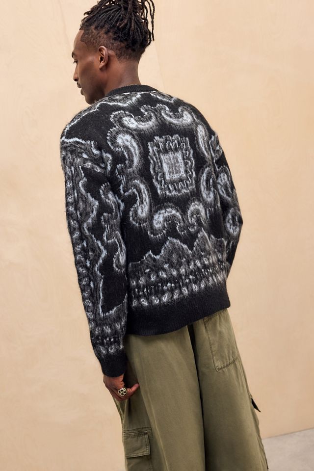 BDG Chandail en tricot brossé bandana noir #3