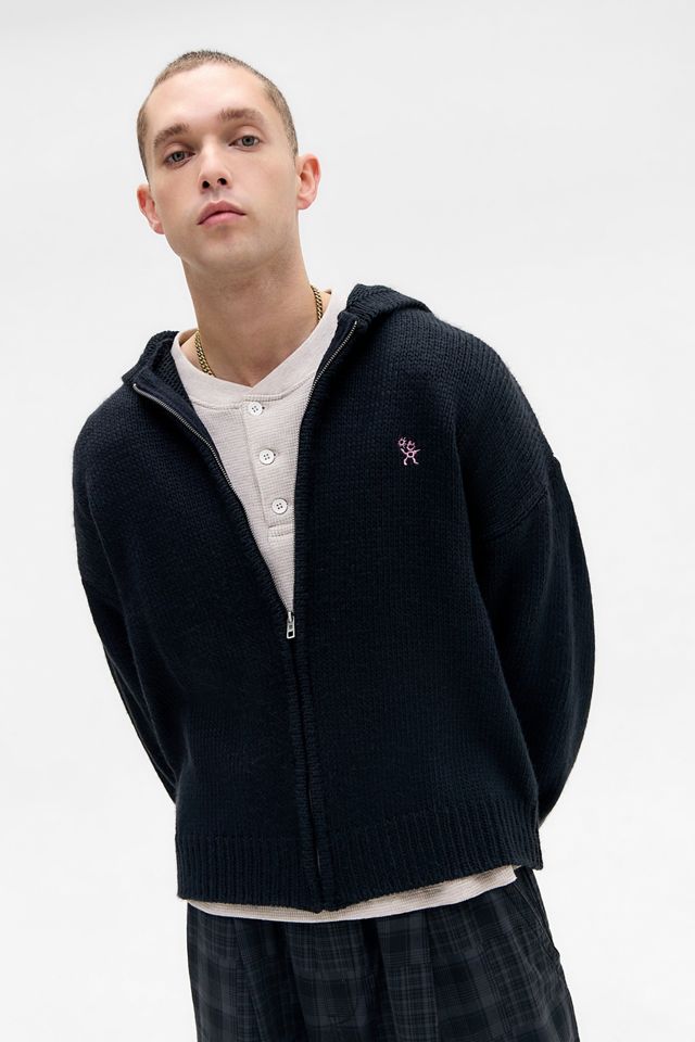 Ayker Navy Icon Zip-Through Knit Hoodie #3