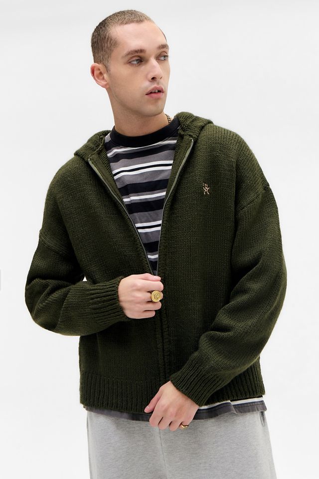 Ayker Khaki Icon Zip-Through Knit Hoodie #2