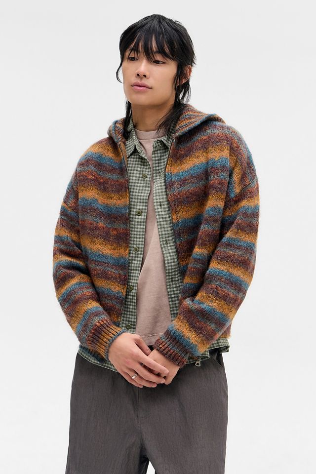 Ayker Rust Hollie Stripe Knit Hoodie #2