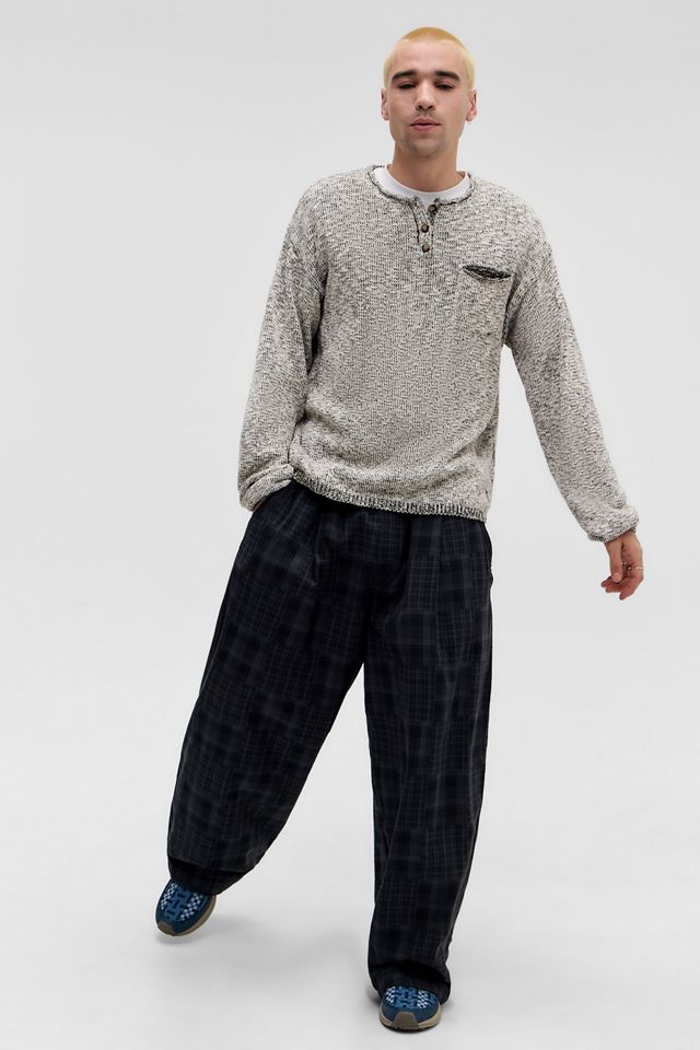 Ayker Graumelierter Henley-Strickpullover #1