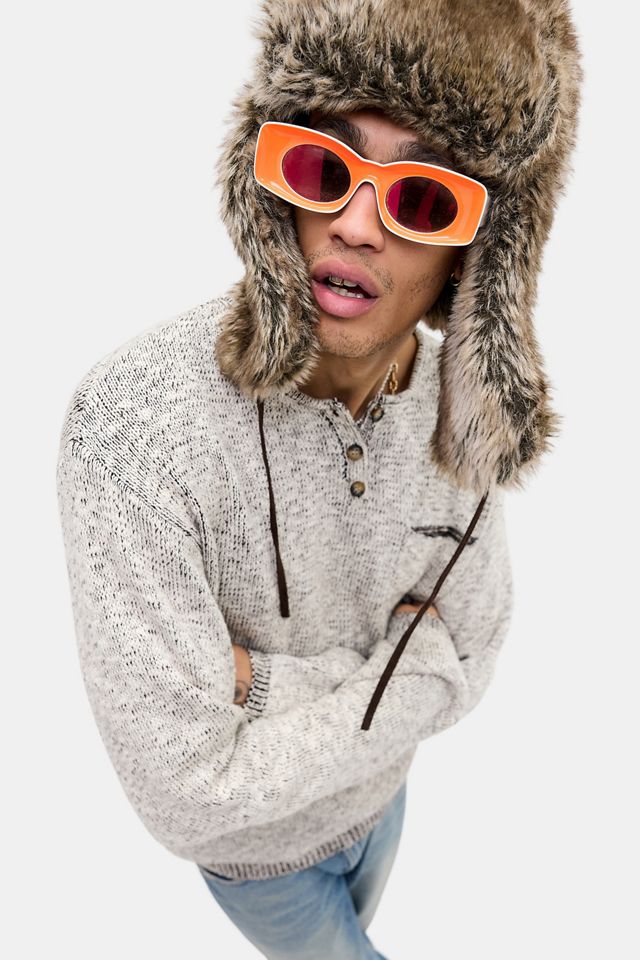 Ayker Graumelierter Henley-Strickpullover #6