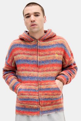 Felpa con Cappuccio in Maglia Rossa Hollie con Zip Ayker