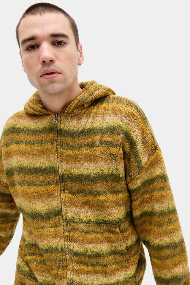 Ayker Gelber Hollie Zip-Up Strick-Kapuzenpullover #3