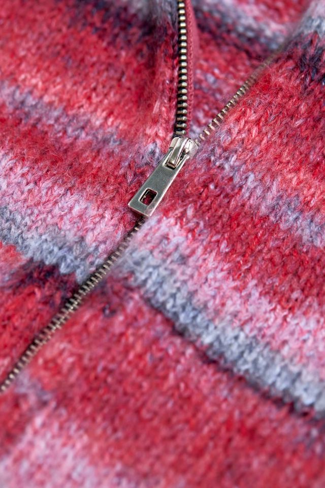 Ayker Hollie Streifen Zip-Durchgehender Kapuzenpullover #4