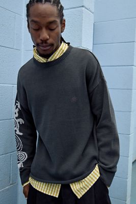 Ayker Black Sad Graphic Knit T-Shirt