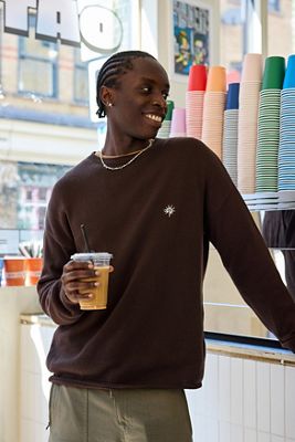 Maglione Ayker con Grafica a Spirale Marrone