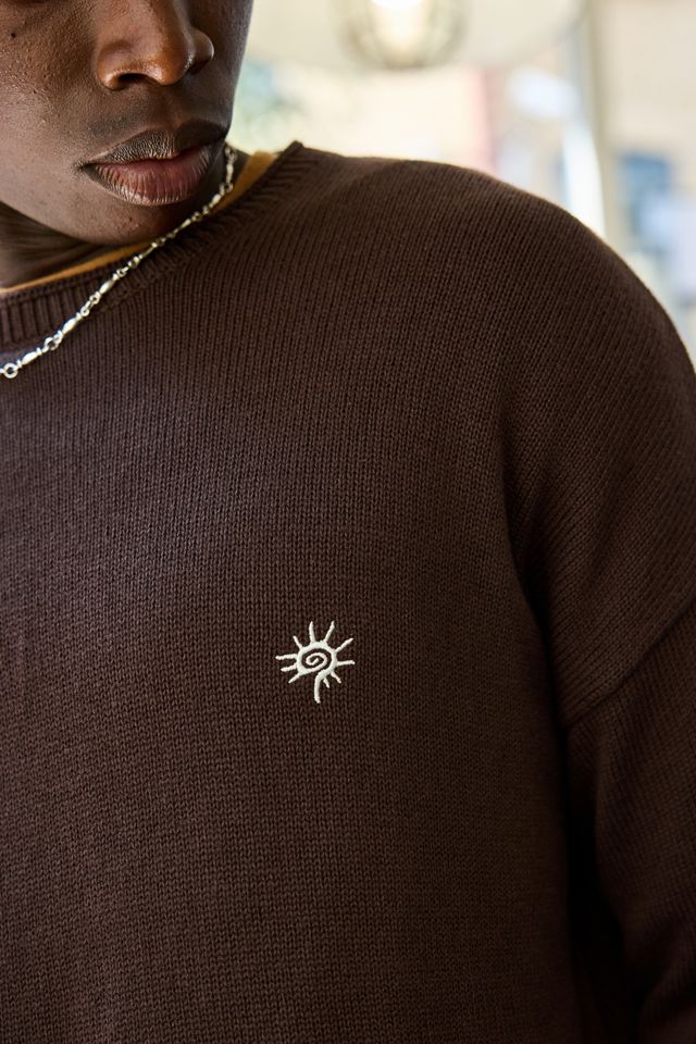 Ayker Brauner Wirbel-Grafik-Pullover #2