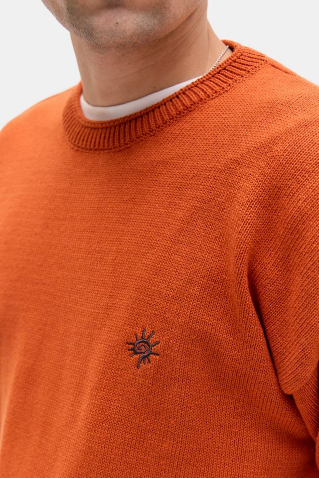 Ayker Orangefarbener Wirbel-Grafik-Strickpullover #2