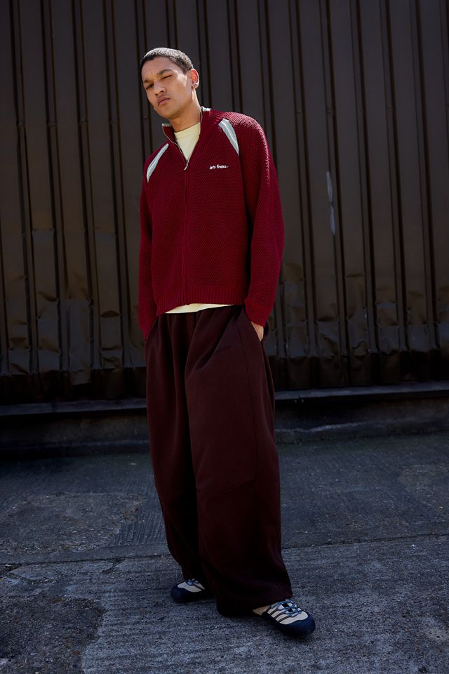 iets frans... Sport Zip-Through Mesh Strickpullover #2