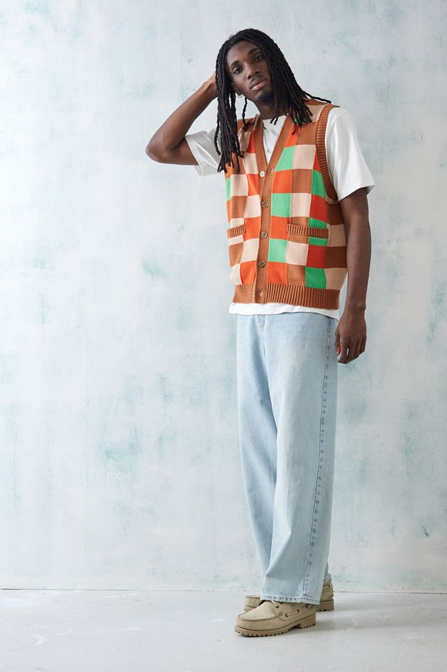 Checks Downtown Multicoloured Checkerboard Sleeveless Cardigan #2