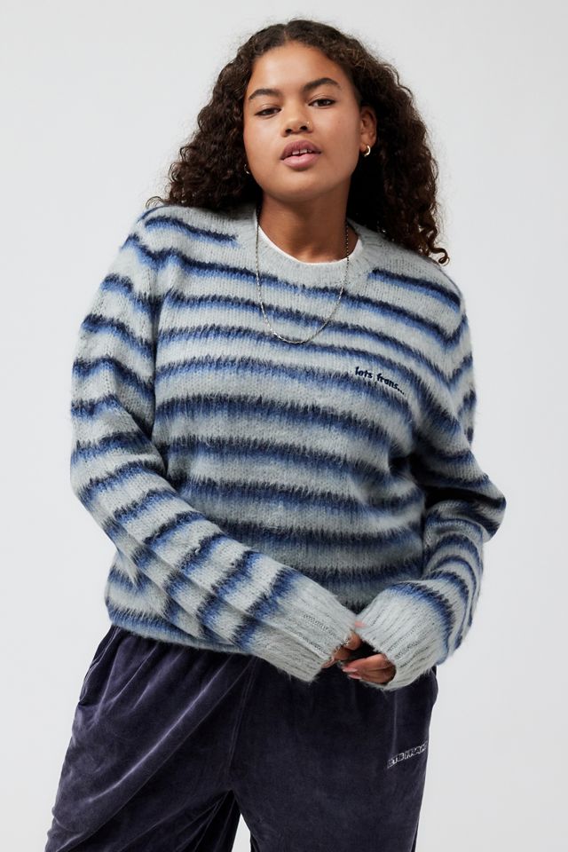 iets frans.. Pull en maille gris et bleu rayé Remi #5